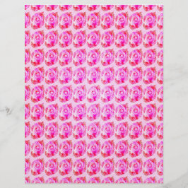 Roze Abstracte Rozen Scrapbook Papier 2-zijdige Pa