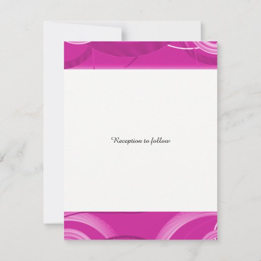 Roze Abstracte stijl Weddenschap Kaart (Achterkant)