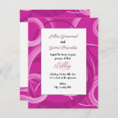 Roze Abstracte stijl Weddenschap Kaart (Voorkant / Achterkant)