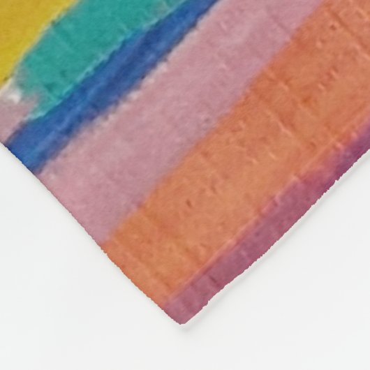 Roze Abstracte strepen Fleece Deken (Hoek)