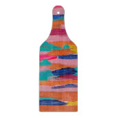 Roze Abstracte strepen Snijplank (Voorkant)