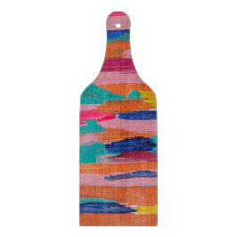 Roze Abstracte strepen Snijplank