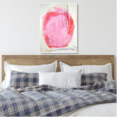 Roze Abstracte tekenverf Canvas Afdruk (Insitu (Slaapkamer))