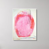 Roze Abstracte tekenverf Canvas Afdruk (Voorkant)