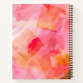 Roze Abstracte tekenverf Notitieboek (Achterkant)