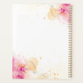 Roze Abstracte Toekomst Mr. Mevrouw Roze Biscuit B Planner (Achterkant)