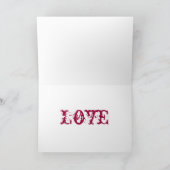 Roze Abstracte Valentijn Love Romance Feestdagen Kaart (Binnen)