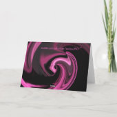 Roze Abstracte Valentijnsdag Kaart (Achterkant)