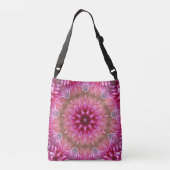 Roze Abstracte ventilator Crossbody Tas (Achterkant)