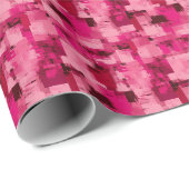 Roze Abstracte Verf Cadeaupapier (Rol Hoek)