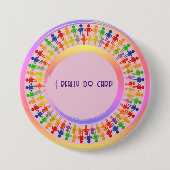 Roze Abstracte verkiezingscampagne kleurrijk Ronde Button 7,6 Cm (Voorkant)