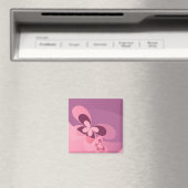 Roze Abstracte vlinder Magneet (Insitu (Vaatwasser))