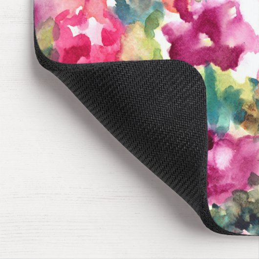 Roze Abstracte Waterverf Blokkering Achtergrond Muismat (Hoek)