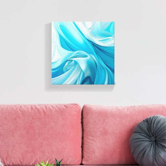 Roze Abstracte Waterverf Bloom Canvas (Insitu (Woonkamer))