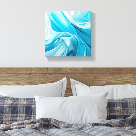 Roze Abstracte Waterverf Bloom Canvas (Insitu (Slaapkamer))