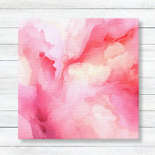 Roze Abstracte Waterverf Bloom Canvas