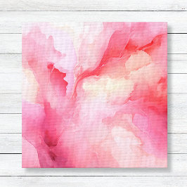 Roze Abstracte Waterverf Bloom Canvas