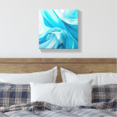 Roze Abstracte Waterverf Bloom Canvas Afdruk (Insitu (Slaapkamer))