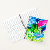 Roze abstracte waterverf Cyclamen flower Notitieboek (Binnen)