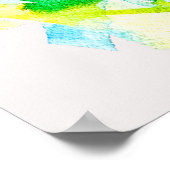 Roze abstracte waterverf Cyclamen flower Poster (Hoek)