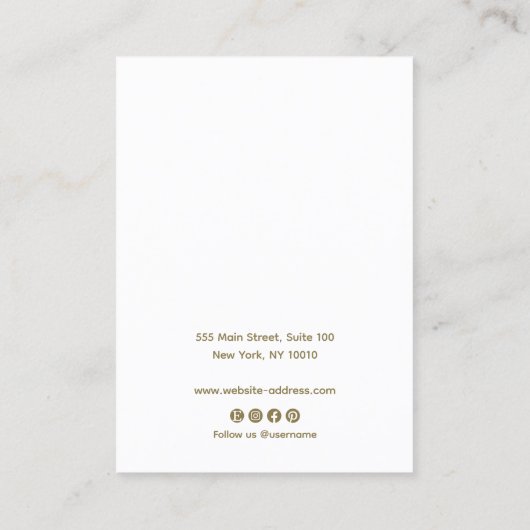 Roze Abstracte Waterverf Handtekening script Visitekaartje (Achterkant)