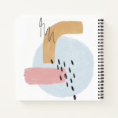  Roze Abstracte Waterverf Kalligrafie Naam Notitieboek (Achterkant)