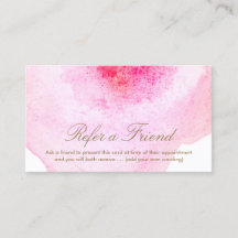 Roze Abstracte Waterverf Klantverwijzing