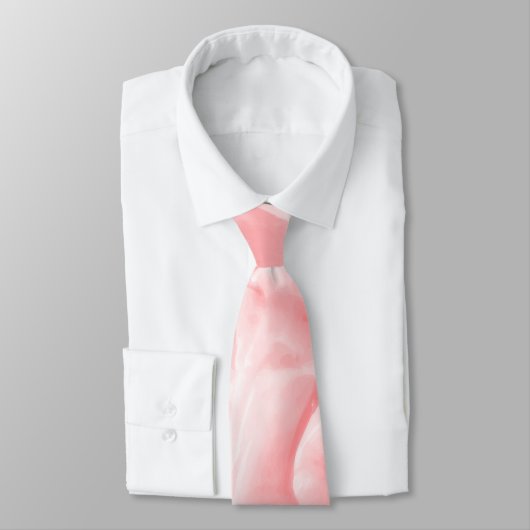 Roze Abstracte Waterverf Marmer Achtergrond Stropdas (Gebonden)