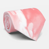 Roze Abstracte Waterverf Marmer Achtergrond Stropdas (Opgerold)
