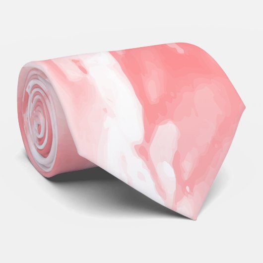 Roze Abstracte Waterverf Marmer Achtergrond Stropdas (Opgerold)
