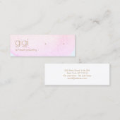 Roze Abstracte Waterverf Mini Visitekaartje (Voorkant / Achterkant)