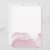 Roze Abstracte Waterverf Motion Berry Wedding Kaart (Achterkant)