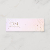 Roze Abstracte Waterverf Verdien mini-beeldscherm Mini Visitekaartje (Voorkant)