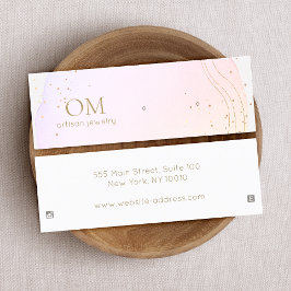 Roze Abstracte Waterverf Verdien mini-beeldscherm Mini Visitekaartje