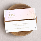 Roze Abstracte Waterverf Verdien mini-beeldscherm Mini Visitekaartje