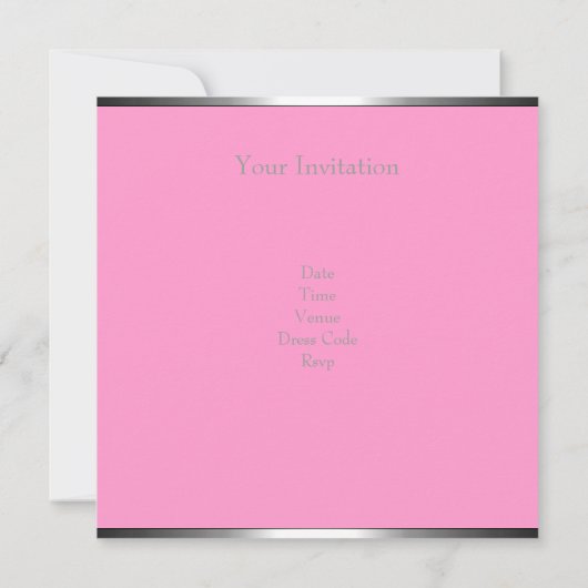 Roze Abstracte Zilverjuwelen 21ste Elegant Birthda Kaart (Achterkant)