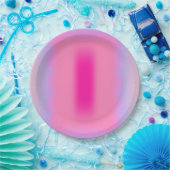 Roze abstractiegradiënt papieren bordje (Feest)