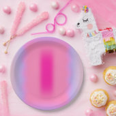 Roze abstractiegradiënt papieren bordje (Feest)