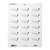 Roze Accent Adreslabels voor Uitnodigingen Etiket (Full Sheet)