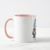 Roze Accent Mok Vogel Broers en Zussen (Links)