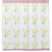 Roze accenten  Daisy Bloemen Badgordijn Douchegordijn (Voorkant)