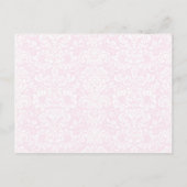 Roze accenten Damask Save the Date Kaart (Achterkant)