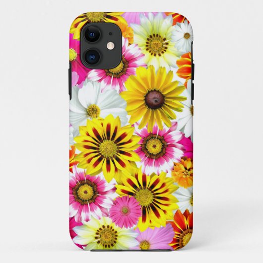 Roze accessoires met roze gele bloemen Case-Mate iPhone case (Achterkant)