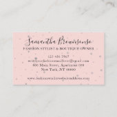 Roze Accessoires Unieke wacht Visitekaartje (Achterkant)