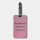 Roze achtergrond bagagelabel (Achterkant verticaal)