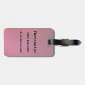 Roze achtergrond bagagelabel (Achterkant horizontaal)