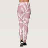 Roze achtergrond, Bloemen Leggings (Achterkant)
