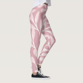 Roze achtergrond, Bloemen Leggings (Rechts)