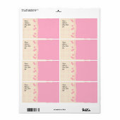 Roze achtergrond Eyelet achtergrond Verzendlabel (Full Sheet)