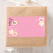 Roze achtergrond Eyelet achtergrond Verzendlabel (Insitu)